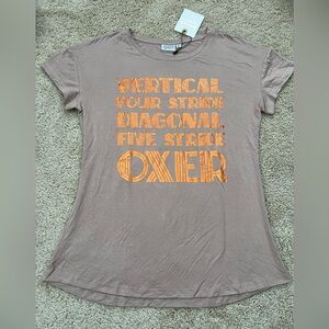 Spiced Equestrian Course Walk T-shirt Women’s Size Large Hunter Jumper NWT